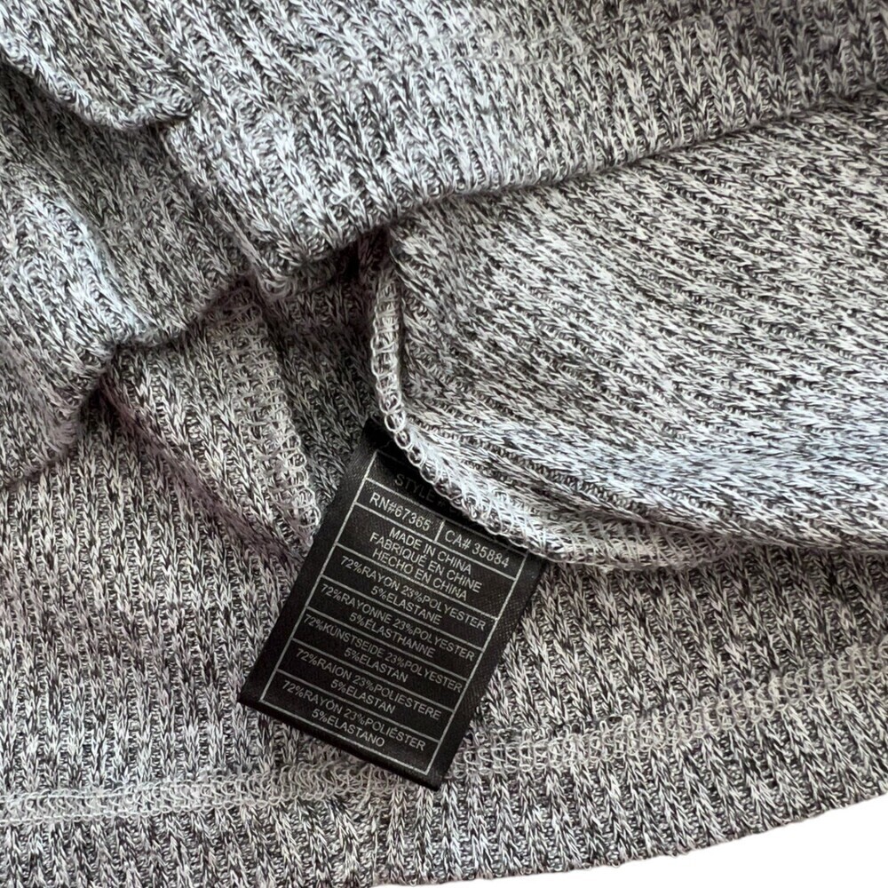 BB Dakota Gray Ribbed Ruffle Front Knit Top S - Picture 3 of 4